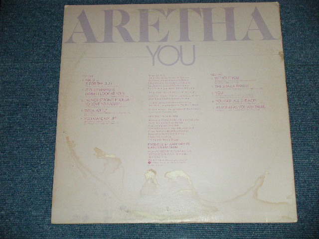 画像: ARETHA FRANKLIN - YOU (MATRIX #   A)ST-A-753463-D  B) ST-A-753464-C ) (VG+++/Ex+: WTRDMG)  / 1975 US AMERICA  ORIGINAL Used LP  