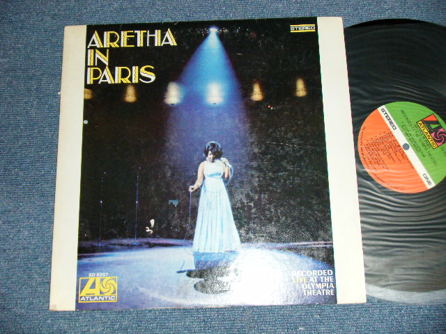 画像1: ARETHA FRANKLIN - ARETHA IN PARIS  (MATRIX # ( TYPING STYLE )   A)ST-A-681373-1A  B)ST-A-681374-1B) ( E+/Ex+ : EDSP  )  / 1968 US AMERICA 1st press "RED & Green Label" "1841 BROADWAY Label" Used LP  