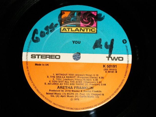 画像: ARETHA FRANKLIN - YOU (A1/B1) (Ex+/Ex++ :WOL,Cut Out Corner)  / 1975 UK ENGLAND  ORIGINAL Used LP  