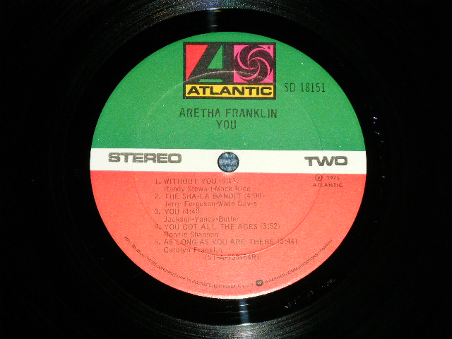 画像: ARETHA FRANKLIN - YOU (MATRIX #   A)ST-A-753463-D  B) ST-A-753464-C ) ( Ex++/MINT- )  / 1975 US AMERICA  ORIGINAL Used LP  