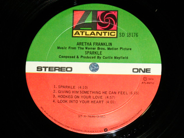 画像: ARETHA FRANKLIN - SPARKLE : Produced by CURTIS MAYFIELD (Matrix #    A) ST-A-763613 C △20978(2)  B) ST-A-763614 F △20978-X (7) ) ( Ex/Ex+++)  / 1976 US AMERICA ORIGINAL "75 ROCKFELLER Label" Used LP  : EDSP