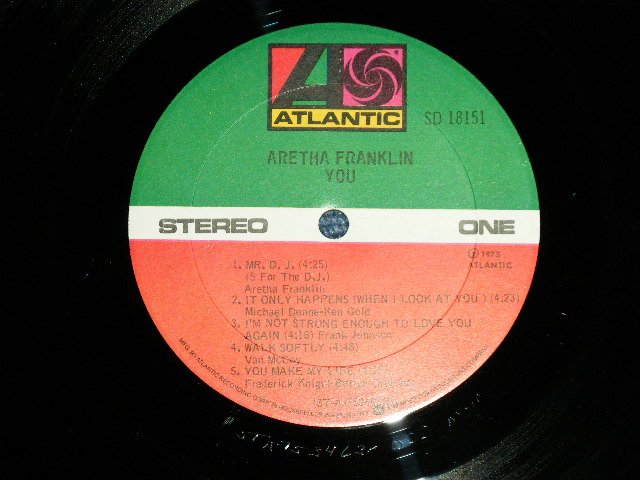 画像: ARETHA FRANKLIN - YOU (MATRIX #   A)ST-A-753463-D  B) ST-A-753464-C ) ( Ex++/MINT- )  / 1975 US AMERICA  ORIGINAL Used LP  