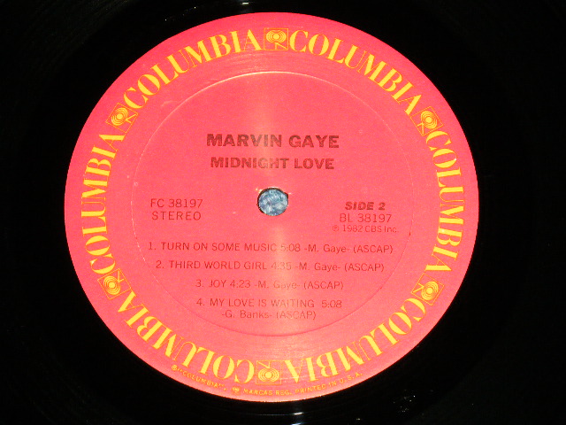 画像: MARVIN GAYE - MIDNIGHT LOVE （Ex++/Ex+++) /  1982 US AMERICA ORIGINA Used  LP 