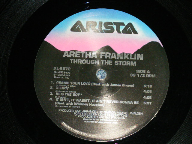 画像: ARETHA FRANKLIN - THROUGH THE STORM ( Ex++/MINT-)  / 1989 US AMERICA ORIGINAL Used LP 