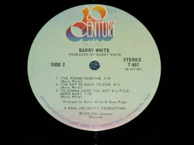 画像: BARRY WHITE - I'VE GOT SO MUCH TO GIVE  ( MINT-/Ex+++) /  1973 US AMERICA ORIGINAL Used  LP