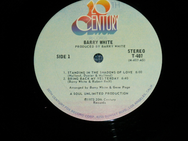 画像: BARRY WHITE - I LOVE TO SING THE SONGS I SING (Ex+/MINT-) /  1979 US AMERICA ORIGINAL Used  LP