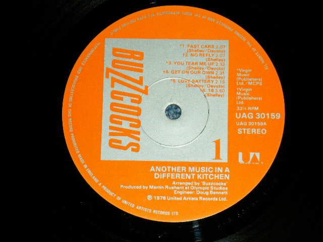 画像: BUZZCOCKS - ANOTHER MUSIC IN A DIFFERENT KITCHEN ( Matrix # 2U/2U ) ( Ex++/MINT- ) /  1978 UK ENGLAND ORIGINAL Used LP