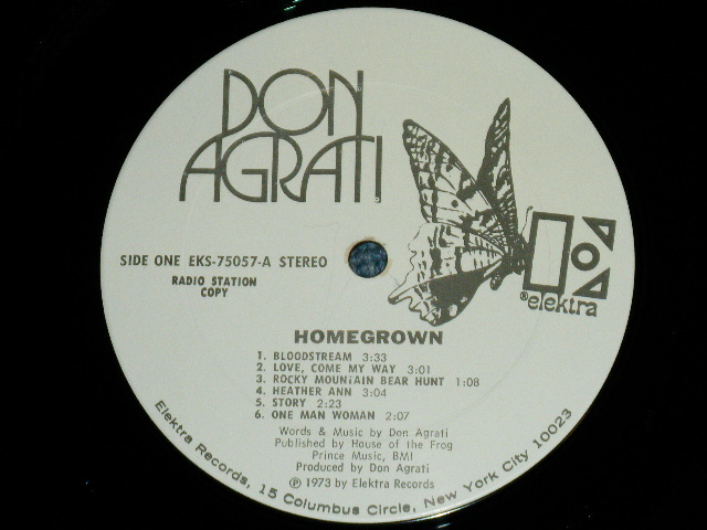 画像: DON AGRATI (Ex: YELLOWBALLON) - HOME GROWN  With Promo Sheet ( Ex++/MINT-) / 1973 US ORIGINAL "WHITE LABEL PROMO" Used  LP 