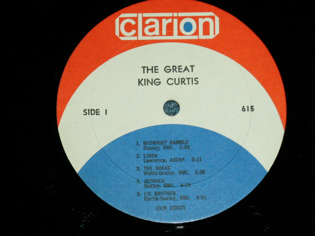 画像: KING CURTIS -  THE GREAT KING CURTIS  ( Ex+/Ex+++ :EDSP )  / 1964 US AMERICA ORIGINAL MONO USED LP 