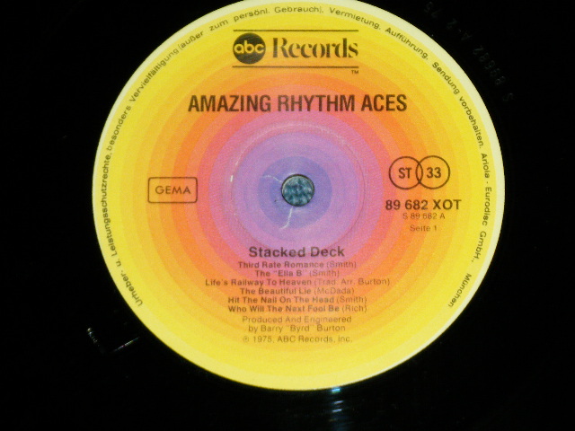 画像: AMAZING RHYTHM ACES - STACKED DECK ( Ex+/MINT- )   / 1975  WEST GERMANY GERMAN ORIGINAL Used LP