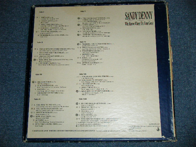 画像: SANDY DENNY - WHO KNOWS WHERE THE TIME GOES?  ( VG++/MINT- Disc-IV: Ex++ ) / 1985  US AMERICAORIGINAL Used 4-LP's Box Set 