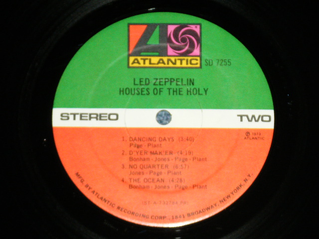 画像: LED ZEPPELIN -  HOUSES OF THE HOLY  ( Matrix Number A) ST-A-732783-C PR  STERLING RL    B) ST-A-732784-D PR  STERLING RL:) ( Ex++/MINT- )  / 1973 US ORIGINAL "1st Press '1841 BROADWAY' Label"  Used LP With Original Inner sleeve