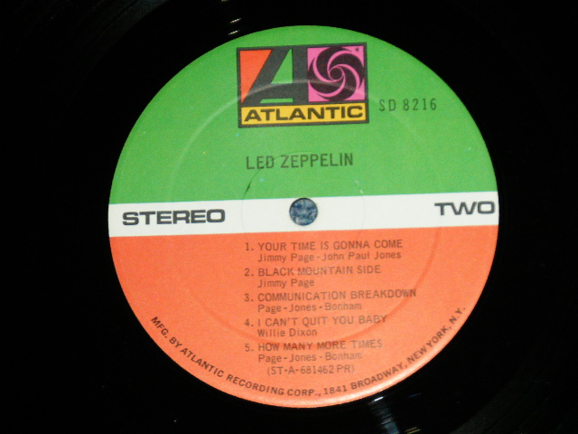 画像: LED ZEPPELIN - I ( Matrix # A)ST-A-7181461-A  RG/B))ST-A-7181462-A  RG ) ( Ex++/MINT- )  / 1969 US AMERICA ORIGINAL 1st Press  '1841 BROADWAY' Label Used LP With Original Inner sleeve