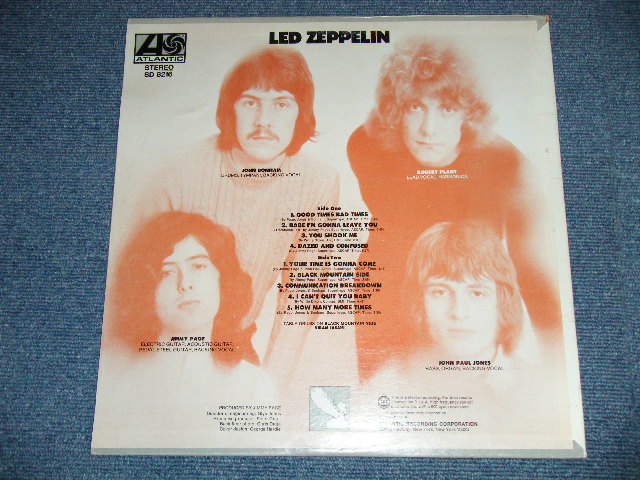 画像: LED ZEPPELIN - I ( Matrix # A)ST-A-7181461-A  RG/B))ST-A-7181462-A  RG ) ( Ex++/MINT- )  / 1969 US AMERICA ORIGINAL 1st Press  '1841 BROADWAY' Label Used LP With Original Inner sleeve