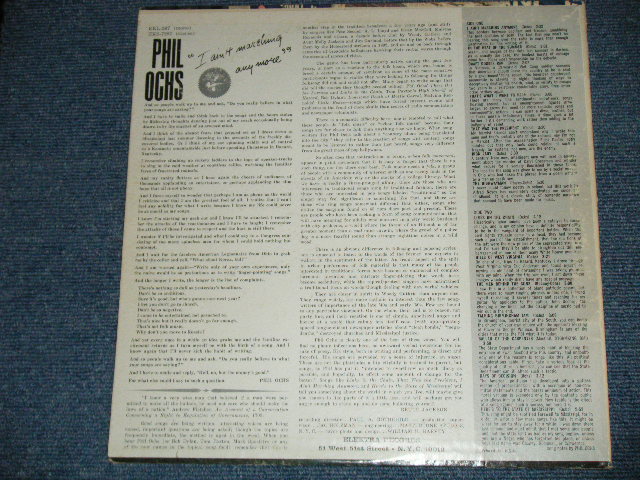 画像: PHIL OCHS - I AIN'T MARCHING ANY MORE  ( Ex+++/Ex+++)   / 1966 US AMERICA  ORIGINAL "GOLD Label with STYLIZED 'E' Logo"  STEREO Used LP 