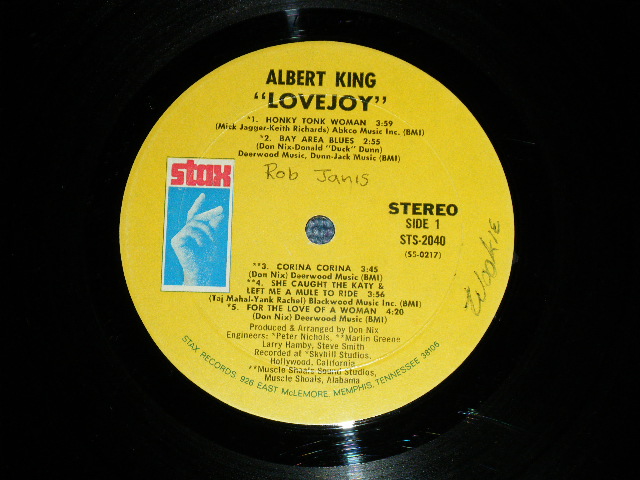 画像: ALBERT KING - LOVE JOY ( Ex+/Ex+++ : WOFC,WOBC,WOL )  / 1971 US AMERICA ORIGINAL   Used LP