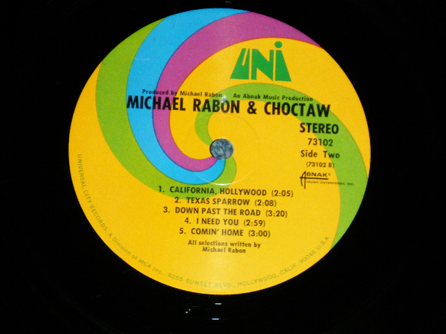 画像: MICHAEL RABON & CHOCTAW ( ex : FIVE AMERICANS ) -  MICHAEL RABON & CHOCTAW (  Ex/Ex+++) / 1969 US AMERICA ORIGINAL Used LP 