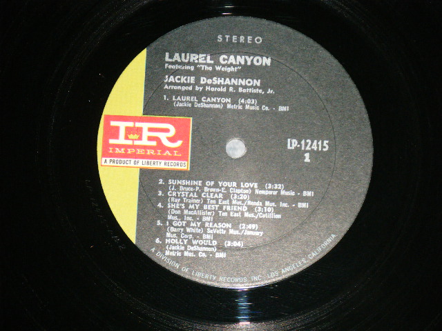 画像: JACKIE DeSHANNON  DE SHANNON - LAUREL CANYON (  Ex+/MINT-,Ex++ Looks:Ex+  EDSP) / 1969 US AMERICA ORIGINAL STEREO Used LP 