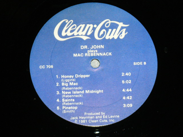 画像: DR. JOHN - PLAYS MAC REBENNACK  ( MINT/MINT) / 1982  US AMERICA  ORIGINAL Used LP
