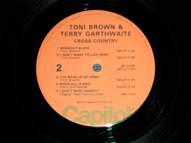 画像: TONI & TERRY - CROSS-COUNTRY (Ex+++/Ex+++ Looks:MINT- EDSP) / 1973  US AMERICA ORIGINAL 1st Press "ORANGE Label" Used LP 