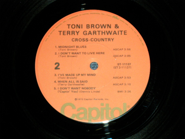 画像: TONI & TERRY - CROSS-COUNTRY (Ex+++/Ex+++ Looks:MINT-) / 1973  US AMERICA ORIGINAL 1st Press "ORANGE Label" Used LP 