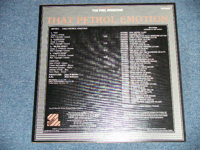 画像: THE PETROL EMOTION - THE PEEL SESSIONS  ( MINT-/MINT- ) / 1987 UK ENGLAND ORIGINAL Used 4 Tracks 12"EP 