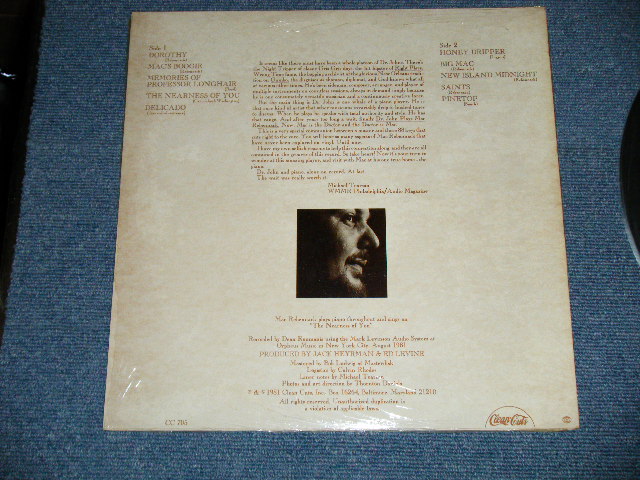 画像: DR. JOHN - PLAYS MAC REBENNACK  ( MINT/MINT) / 1982  US AMERICA  ORIGINAL Used LP