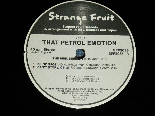 画像: THE PETROL EMOTION - THE PEEL SESSIONS  ( MINT-/MINT- ) / 1987 UK ENGLAND ORIGINAL Used 4 Tracks 12"EP 