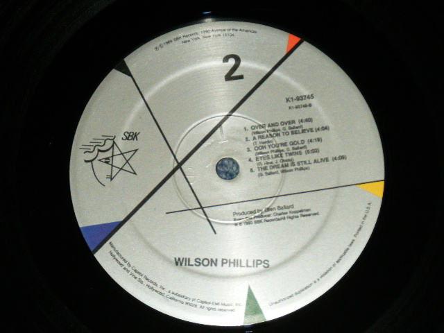 画像: WILSON PHILLIPS -  WILSON PHILLIPS ( Ex++/MINT- ) / 1990 US AMERICA ORIGINAL Used LP 