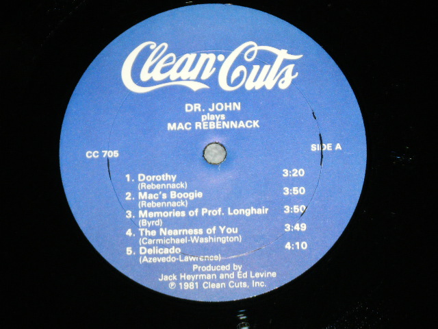 画像: DR. JOHN - PLAYS MAC REBENNACK  ( MINT/MINT) / 1982  US AMERICA  ORIGINAL Used LP