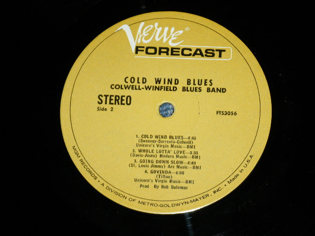 画像: COLWELL-WINFIELD BLUES BAND - COLD WIND BLUES  ( Ex+++/MINT- ) / 1968 US ORIGINAL STEREO Used LP 