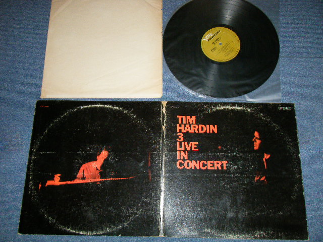 画像1: TIM HARDIN - 3/LIVE IN CONCERT (MATRIX NUMBER   A)  FT/FTS-3049 S-1 MGS-1548  W.C./ B)   FT/FTS-3049 S -2  MGS-1549 W.C.)  ( VG+++/Ex+++ Looks:Ex++ : WOL) / 1968 US AMERICA ORIGINAL 1st Press Label   STEREO Used LP 