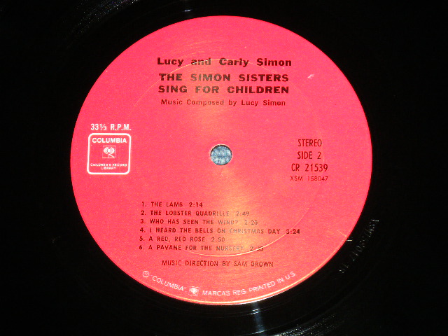 画像: SIMON SISTERS ( LUCY & CARLY SIMON) - SING FOR CHILDERN (Ex++/MINT-) / 1973 US AMERICA REISSUE  Used LP73