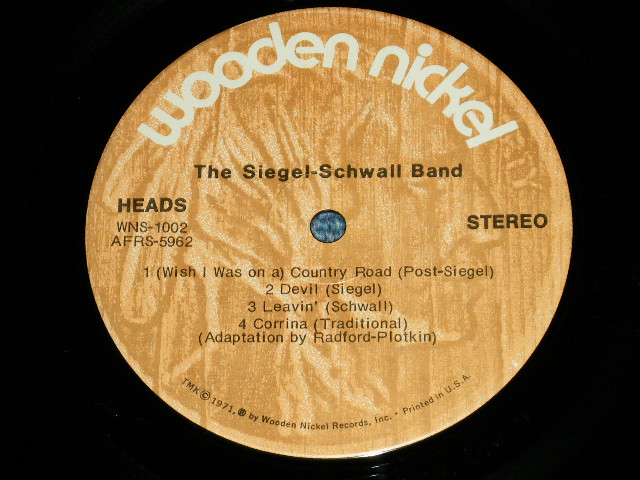 画像: The SIEGEL-SCHWALL BAND - The SIEGEL-SCHWALL BAND ( Ex+/Ex+++ Looks:Ex++ )  / 1971 US AMERICAN Used LP