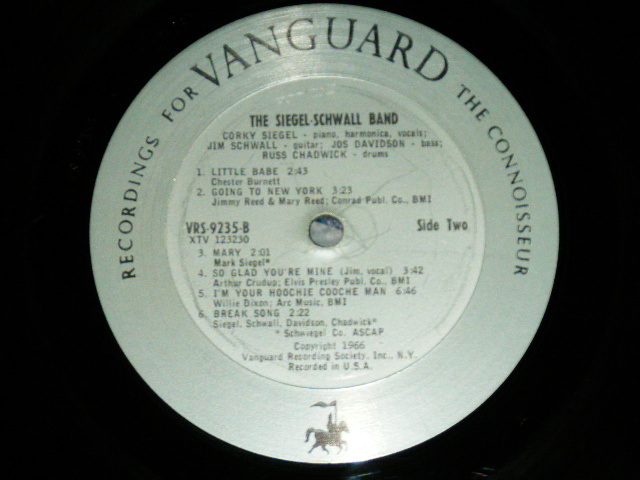 画像: The SIEGEL-SCHWALL BAND - The SIEGEL-SCHWALL BAND ( Ex+/Ex+++ SPLIT )  / 1966 US AMERICAN "1st Press Label" "MONO" Used LP