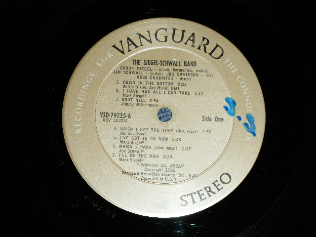 画像: The SIEGEL-SCHWALL BAND - The SIEGEL-SCHWALL BAND ( VG+++/Ex+++ : WOBC,WOL )  / 1966 US AMERICAN "1st Press Label" Used LP