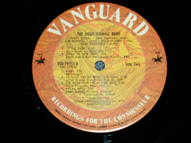 画像: The SIEGEL-SCHWALL BAND - The SIEGEL-SCHWALL BAND ( Ex++/Ex+++)  / 1966 US AMERICAN "2nd Press Label" Used LP