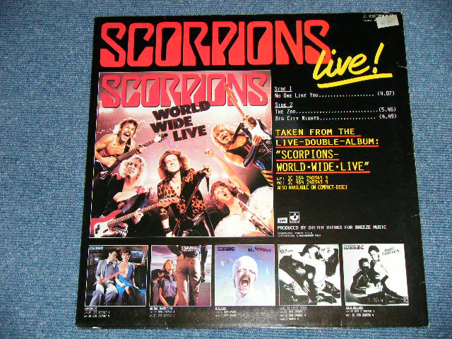 画像: SCORPIONS - NO ONE LIKE YOU ( Ex+/MINT- )  / 1985 EU  ORIGINAL Used 12"  