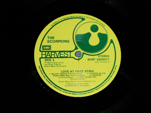 画像: SCORPIONS - LOVE AT FIRST STING ( Ex+++/Ex+++ B-4:Ex+)  / 1984 UK ENGLAND ORIGINAL Used  LP