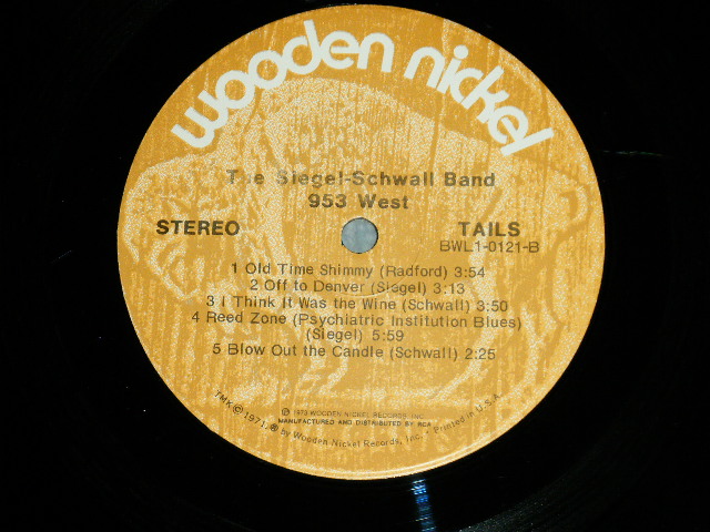 画像: The SIEGEL-SCHWALL BAND - 953 WEST ( Ex++/MINT- Cut out,EDSP )  / 1975 US AMERICAN Used LP