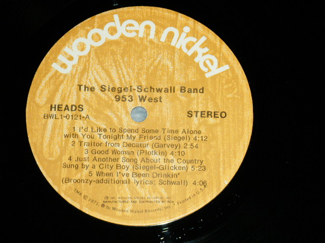 画像: The SIEGEL-SCHWALL BAND - 953 WEST ( Ex++/MINT- Cut out,EDSP )  / 1975 US AMERICAN Used LP