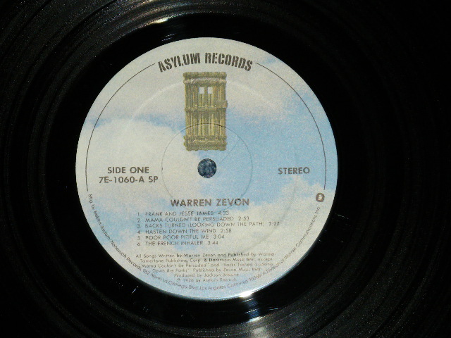 画像: WARREN ZEVON - WARREN ZEVON ( MINT-/MINT-)  / 1976 US AMERICA ORIGINAL Used LP 