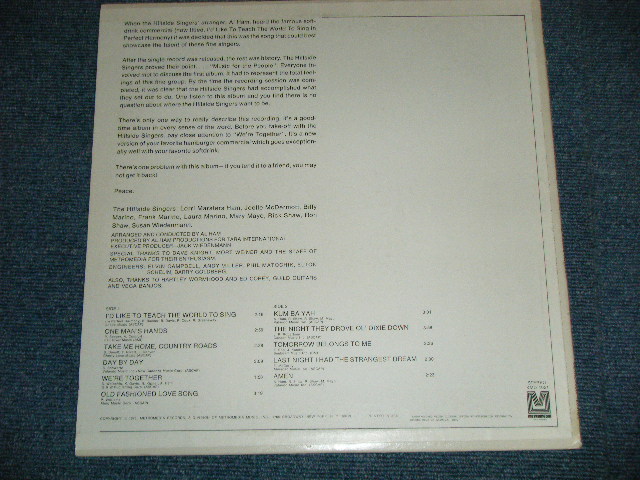 画像: The HILLSIDE SINGERS - I'D LIKE TO TEACH THE WORLD TO SING ( "COKE/COCA-COLA" CM SONG on A-1) ( Ex++/MINT-) / 1971 US AMERICA ORIGINAL Used LP 