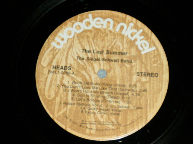 画像: The SIEGEL-SCHWALL BAND - LIVE/THE LAST SUMMER ( VG+++/Ex+ :A-2 Press Miss EDSP )  / 1973 US AMERICAN Used LP