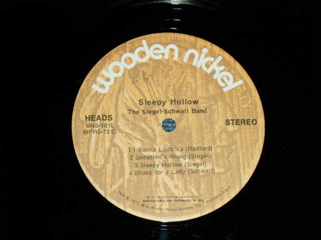 画像: The SIEGEL-SCHWALL BAND - SLEEPY HOLLOW ( VG+/Ex+++ Looks:MINT- WOFC,EDSP,WOL)  / 1971 US AMERICAN ORIGINAL Used LP