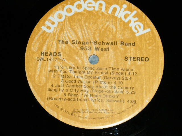 画像: The SIEGEL-SCHWALL BAND - 953 WEST ( Ex+/MINT- : STOFC,EDSP )  / 1975 US AMERICAN Used LP