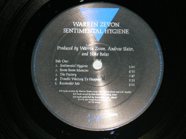 画像: WARREN ZEVON - SENTIMANTAL HYQIENE (MINT-/MINT-)  / 1982 US AMERICA ORIGINAL Used  LPG