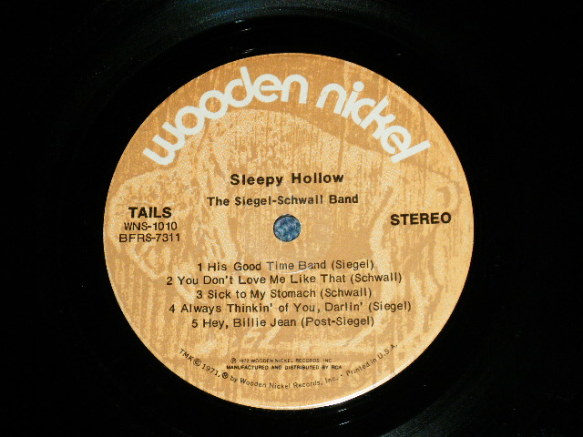 画像: The SIEGEL-SCHWALL BAND - SLEEPY HOLLOW ( Ex++/Ex+++)  / 1971 US AMERICAN ORIGINAL Used LP