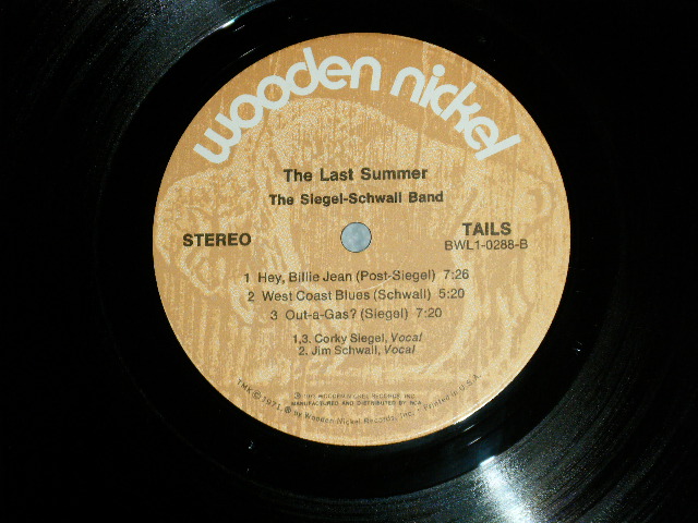 画像: The SIEGEL-SCHWALL BAND - LIVE/THE LAST SUMMER ( Ex+++/Ex+++ Looks:MINT- Cut out)  / 1973 US AMERICAN Used LP