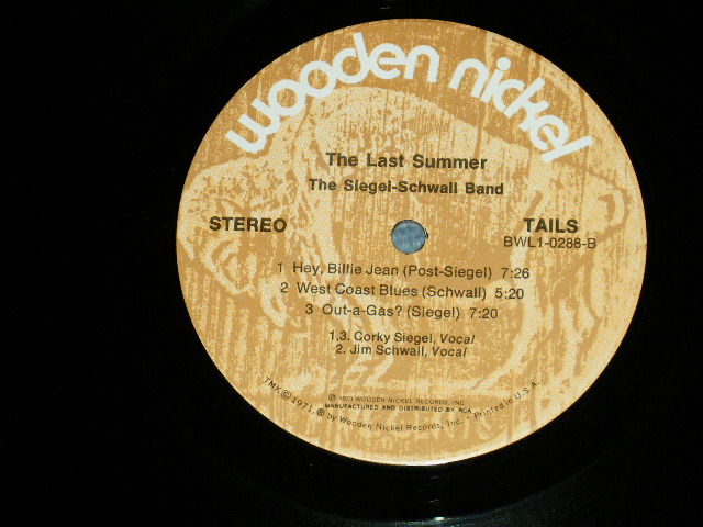 画像: The SIEGEL-SCHWALL BAND - LIVE/THE LAST SUMMER ( VG+++/Ex+ :A-2 Press Miss EDSP )  / 1973 US AMERICAN Used LP